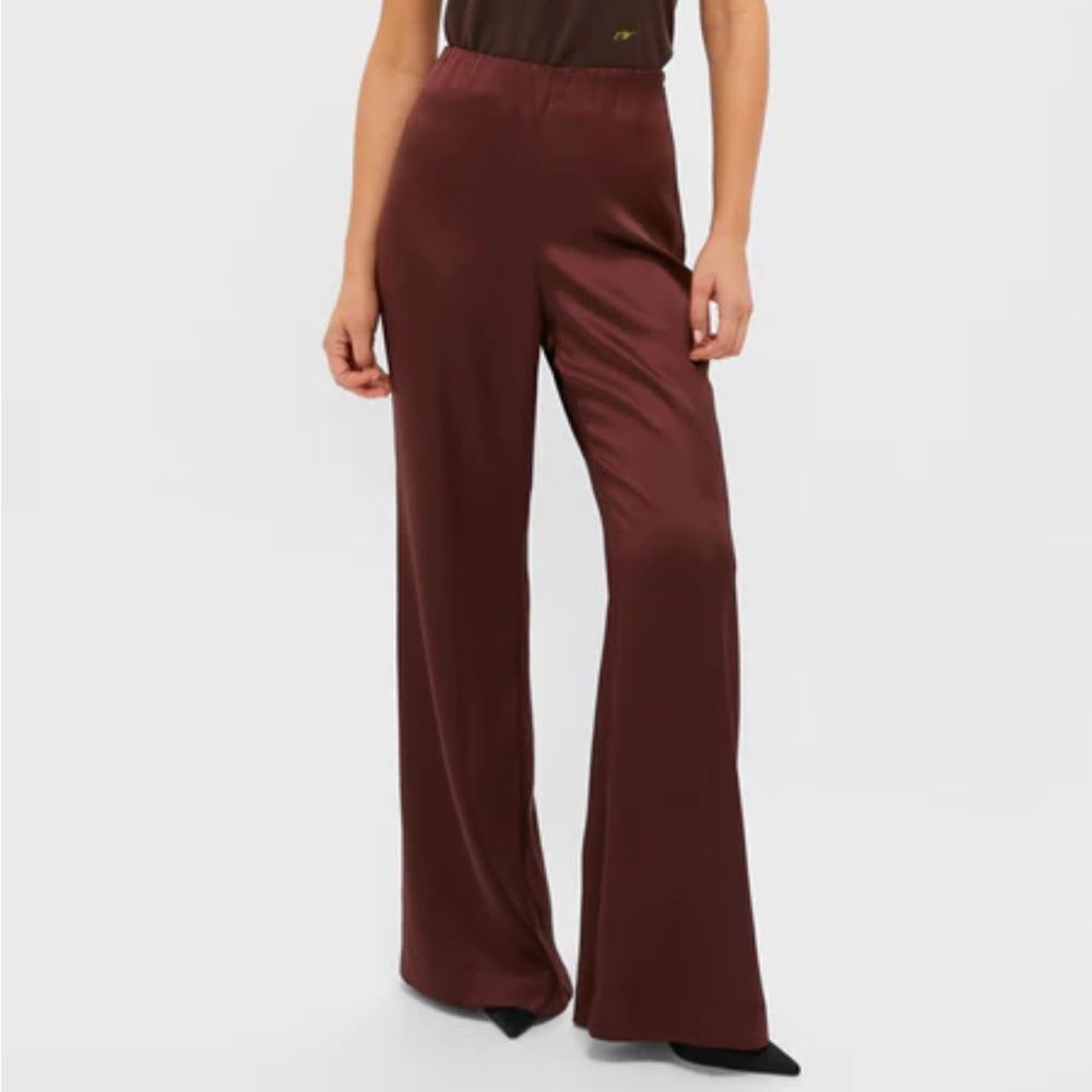 TUCKERNUCK Chocolate Satin Deja Pants S